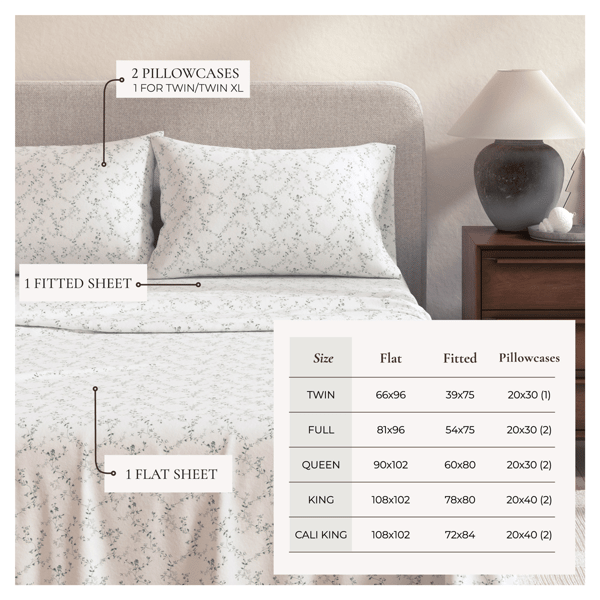 Freshfolds Winter Vines Flannel Sheet Set