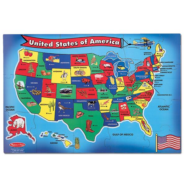 Melissa &amp; Doug® 51pc. U.S.A. Map Floor Puzzle