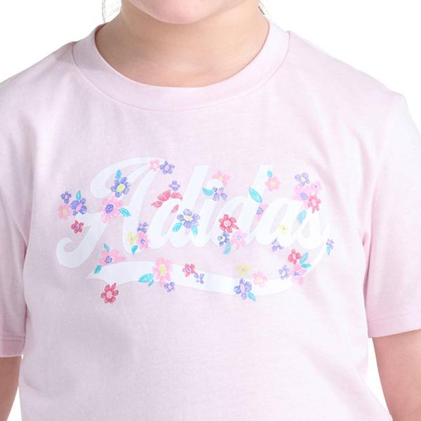 Girls (4-6x) adidas® Floral Logo Tee w/ Pleated Mesh Skort Set