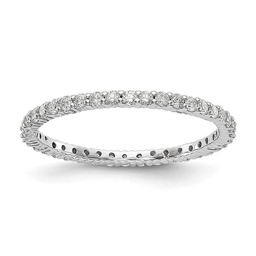 Endless Affection&#40;tm&#41; 14kt. White Gold Prong Eternity Band - image 