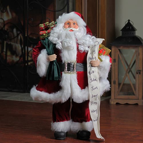 Northlight Seasonal 3ft. Standing Santa Claus with List
