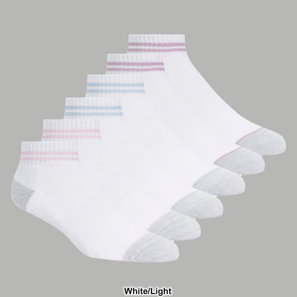 Womens Skechers 6pk. Active Quarter Crew Terry Socks