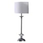 HomeRoots 26in. Silver Metal and Faux Crystal Table Lamp - image 3