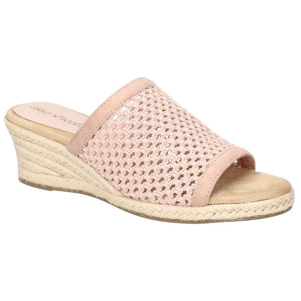 Womens Easy Street Jubilee Espadrille Wedge Slide Sandals - image 