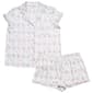 Womens Laura Ashley® Short Sleeve Notch Collar Pajama Set - image 2