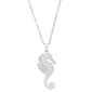 Silver Plated & CZ Seahorse Pendant Necklace - image 1