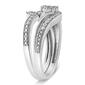 Haus of Brilliance Sterling Silver 1/3ctw. Diamond Bridal Set - image 3