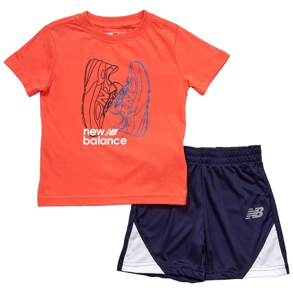 Toddler Boy New Balance 2pc. Sneakers Tee & Shorts Set - image 