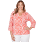 Plus Size Heart''s of Palm Printed Essentials Printed Stretch Jer - image 1