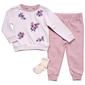 Baby Girl (12-24M) bon bebe(R) Floral Applique Sweatshirt Set - image 1