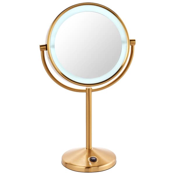 Conair(R) Brushed Brass Mirror Batter Operated - image 