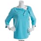 Womens Hannah & Gracie 3/4 Sleeve Marilyn Neck Bow Stripe Top - image 4