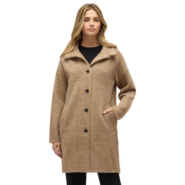 Womens NVLT Eyelash Strand Solid Coatigan