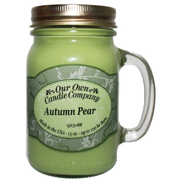 Our Own Candle Company Large Autumn Pear Mason Jar Candle - image 