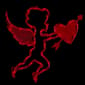 Northlight Seasonal Lighted Red Cupid and Heart Window Silhouette - image 2