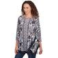 Womens Ruby Rd. Monochrome Moment Knit Monochrome Blouse - image 3