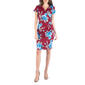 Womens 24/7 Comfort Apparel Floral Faux Wrap Dress - image 1
