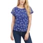 Womens NY Collection Short Sleeve Lace Floral Scoop Neck Top - image 1