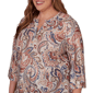 Plus Size Alfred Dunner Camden Market 3/4 Sleeve Paisley Blouse - image 5