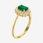 Nova Star® Lab Grown Emerald Gold over Silver Oval Halo Ring - image 4