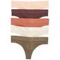 Womens Danskin 5pk. Thong Panties with Ribbing DS3558-5PKE - image 1