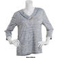 Plus Size Hasting & Smith 3/4 Sleeve Pleat Crossover V-Neck Tee - image 4