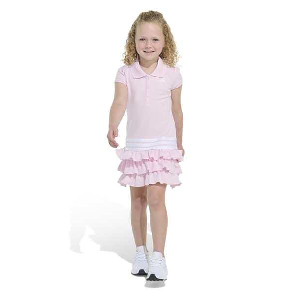Girls &#40;4-6x&#41; adidas&#40;R&#41; Ruffle Short Sleeve Polo Dress - image 