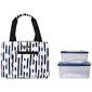 Isaac Mizrahi Inwood Deluxe Dotted Stripe Lunch Tote - image 1