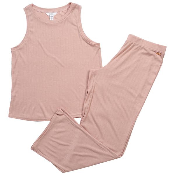Womens Nicole Miller High Neck Tank Long Leg Pajama Set - image 