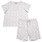 Womens Pink Laundry Short Sleeve Floral Short Pajama Set - image 2