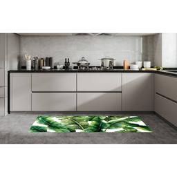 J&V Textiles Cloud Comfort Green Leaves Anti-Fatigue Kitchen Mat