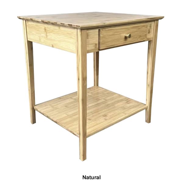 eccostyle&#8482; Solid Bamboo End Table w/ Drawer