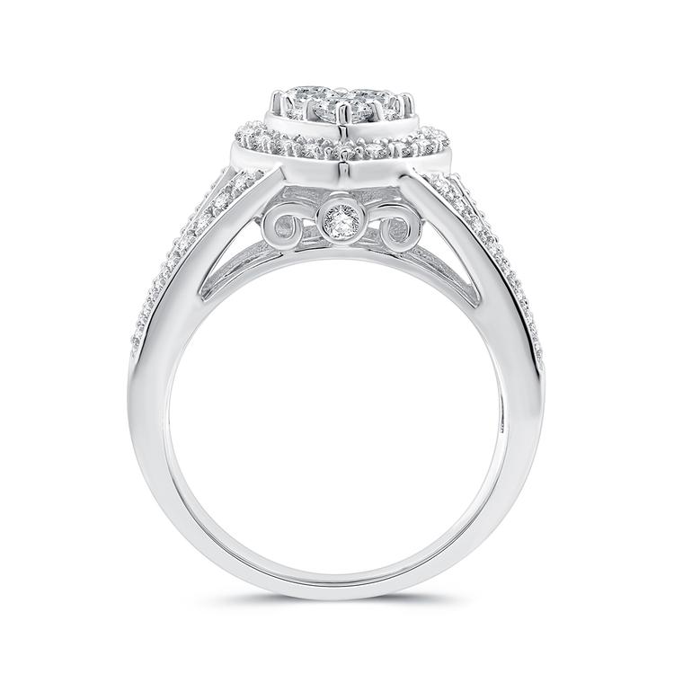 Nova Star® 1ctw. Lab Grown Diamond Heart Cluster Bridal Ring
