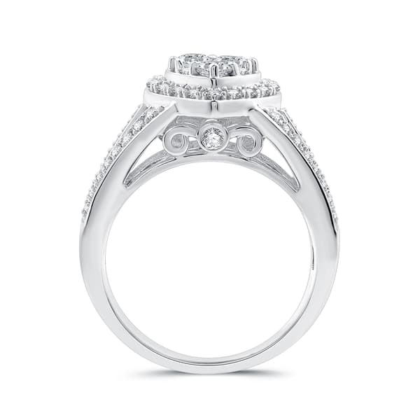 Nova Star&#174; 1ctw. Lab Grown Diamond Heart Cluster Bridal Ring