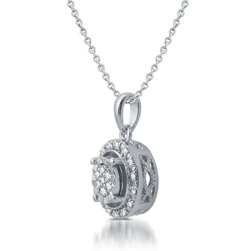 Diamond Classics&#8482; Sterling Silver 1/10ctw. Pendant