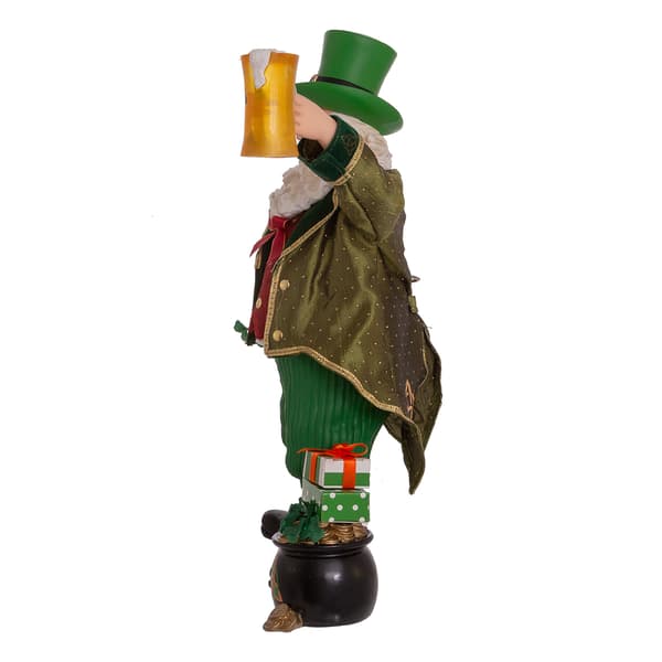 Kurt S. Adler 12in. Musical Irish Santa Figurine