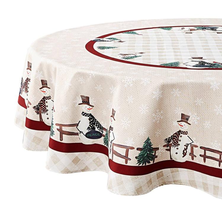 Avanti Country Snowman Holiday Tablecloth
