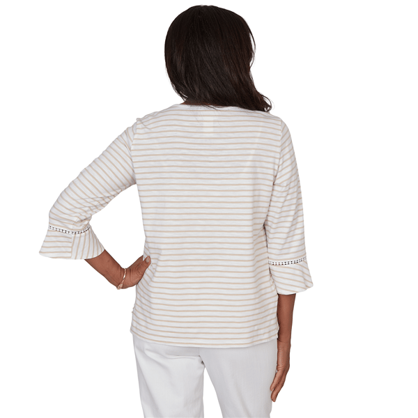 Petite Alfred Dunner Resort Living Tropical Stripe Blouse