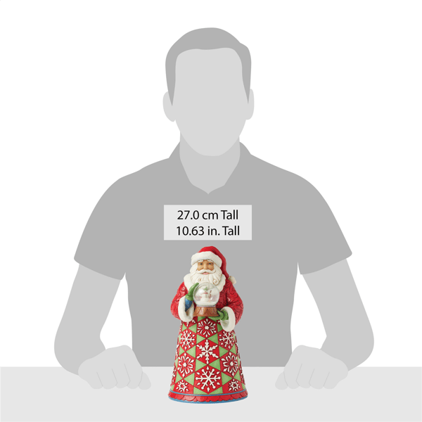 Jim Shore Heartwood Creek Santa Holding Mini Globe Figurine