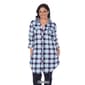 Plus Size White Mark Piper Stretchy Plaid Tunic Shirtdress - image 4