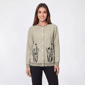 Womens Hasting & Smith Watercolor Tonal Botanical Fleece Cardigan - image 1