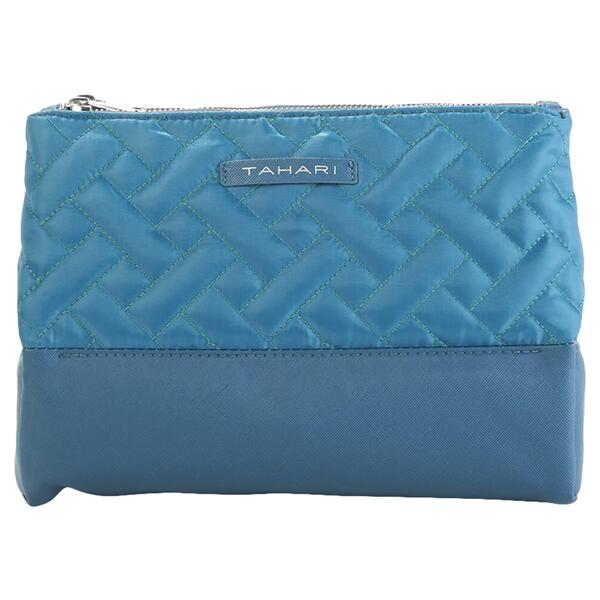 Tahari Pyramid Quilted Cosmetic Case - image 