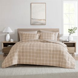 Swift Home Reversible Plaid 7pc. Bed in A Bag Comforter Set