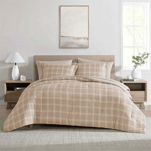 Swift Home Reversible Plaid 7pc. Bed in A Bag Comforter Set - image 