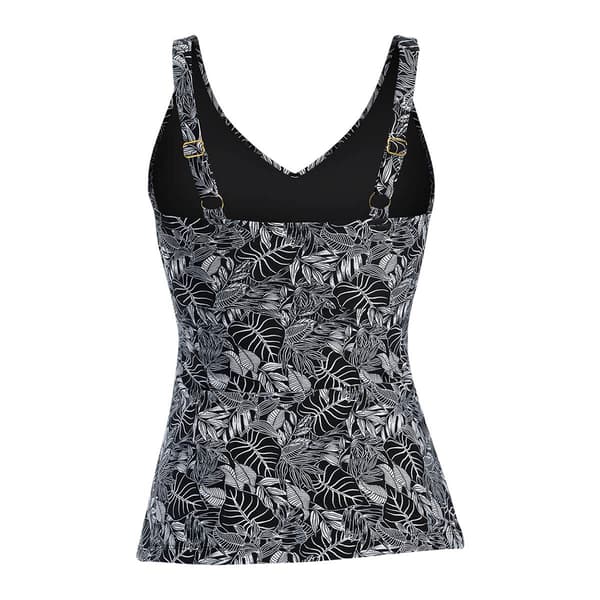 Plus Size Dolfin® Aquashape Botanical Wrap Tankini Swim Top