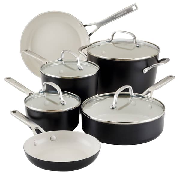 KitchenAid&#40;R&#41; 10pc. Hard Anodized Ceramic Nonstick Pots & Pans Set