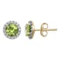 Gemstone Classics(tm) Peridot & White Sapphire Halo Earrings - image 1