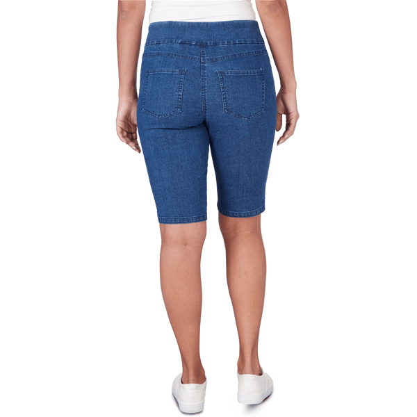 Plus Size Ruby Rd. Key Items Denim Extra Stretch Pull On Short