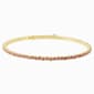 Athra 14kt. Gold over Brass & Light Pink Crystal Coil Bracelet - image 1