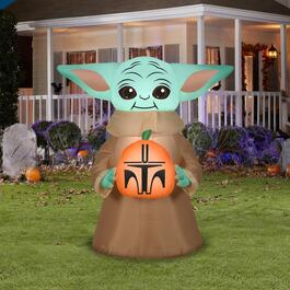 National Tree 42in. Inflatable Halloween Baby Yoda